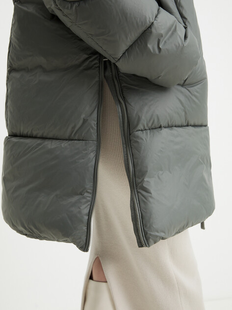 Женский пуховик MAISON DAVID, Артикул MLY005-1A, зелено-серый | 4443533. Ракурс 3