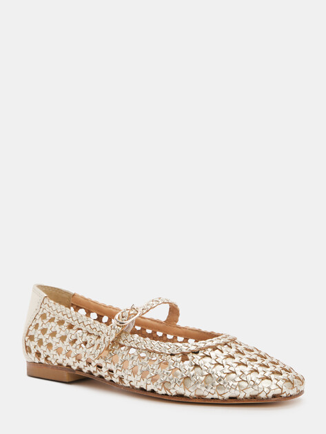 Балетки мэри-джейн TENDANCE, Артикул VR-LC-3, светло-золотой | 4443943. Ракурс 3