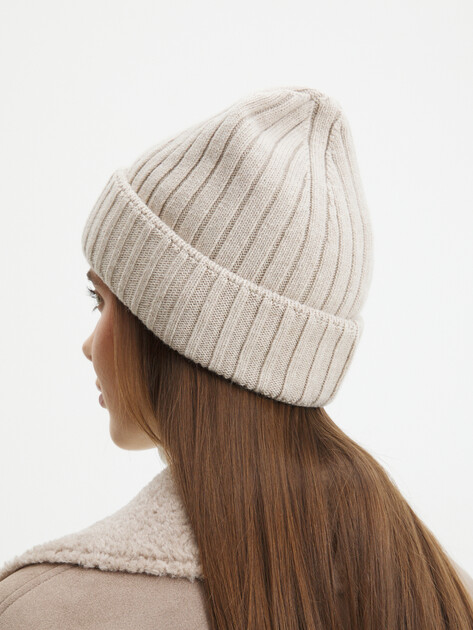 Женская шапка CALZETTI, Артикул R0018-2H, серо-бежевый | 4444499. Ракурс 2