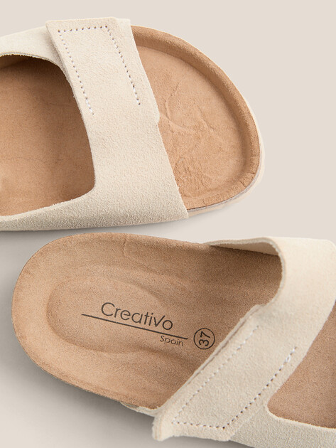 Женские шлепанцы CREATIVO SPAIN, Артикул csc1410, пыльно-бежевый | 4445746. Ракурс 3