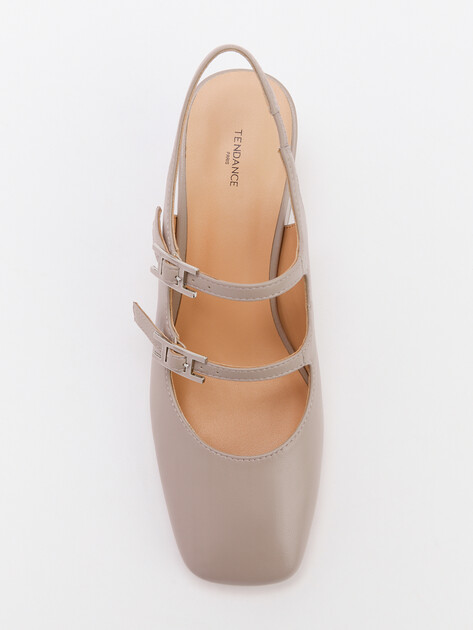 Женские туфли с открытой пяткой (слинг-бэк) TENDANCE, Артикул SW514A-6, розовато-бежевый | 4447720. Ракурс 5