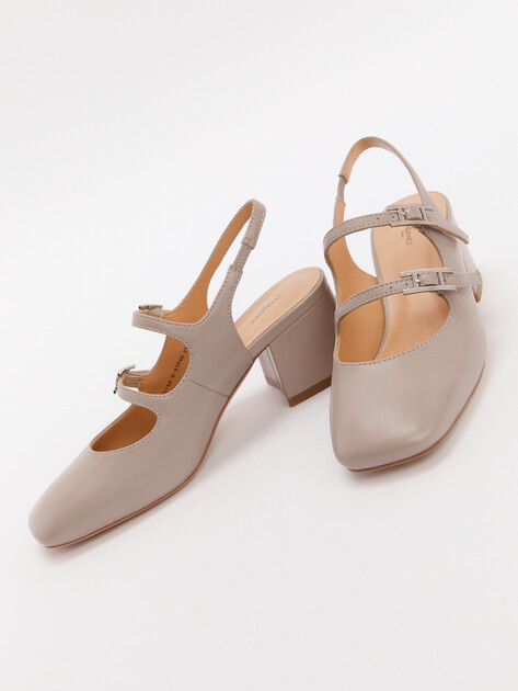 Женские туфли с открытой пяткой (слинг-бэк) TENDANCE, Артикул SW514A-6, розовато-бежевый | 4447720. Ракурс 6