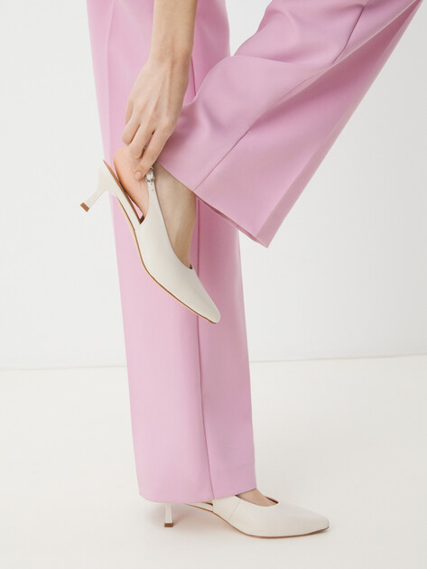 Женские туфли с открытой пяткой (слинг-бэк) TENDANCE, Артикул SW513-2, молочно-белый | 4447837. Ракурс 2