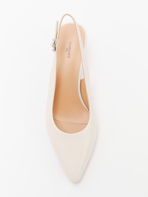 Женские туфли с открытой пяткой (слинг-бэк) TENDANCE, Артикул SW513-2, молочно-белый | 4447837. Ракурс 5