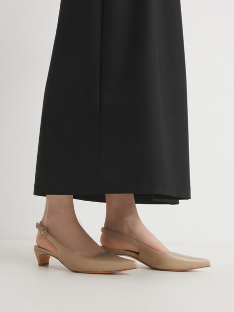 Женские туфли с открытой пяткой (слингбэк) TENDANCE, Артикул SW5100-2, светло-бежевый | 4448131. Ракурс 2