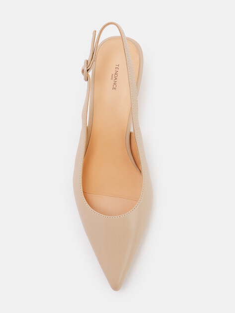 Женские туфли с открытой пяткой (слингбэк) TENDANCE, Артикул SW5100-2, светло-бежевый | 4448131. Ракурс 5