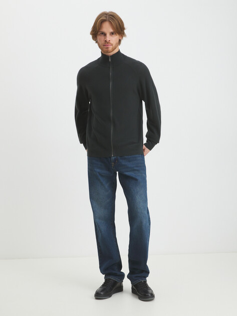 Мужской кардиган MAISON DAVID, Артикул 2024-047, зеленовато-серый | 4450033. Ракурс 2