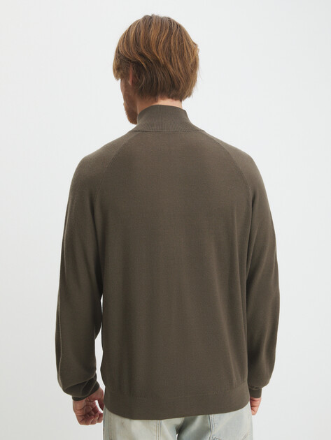 Мужской кардиган MAISON DAVID, Артикул 2024-047, зелено-коричневый | 4450068. Ракурс 4