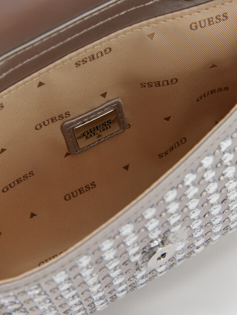 Клатч GUESS ZALINA FLAP CLUTCH, Артикул HWIY9350700, серебряный | 4450355. Ракурс 5