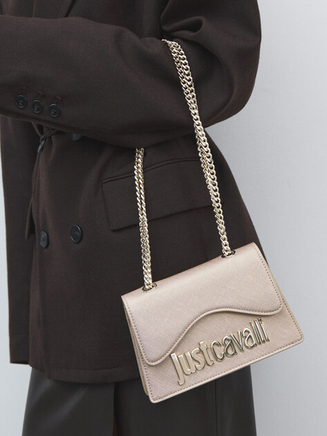Кросс-боди JUST CAVALLI METAL LETTERING, Артикул 78RA4BB7, золотой | 4450803. Ракурс 5