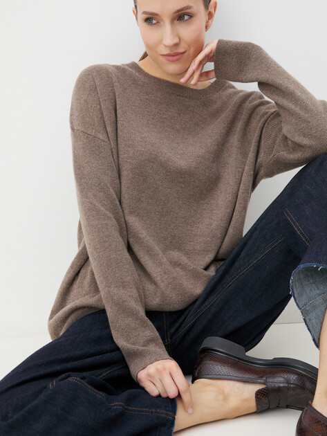 Женский джемпер MAISON DAVID, Артикул 2024-078-1, серо-коричневый | 4451212. Ракурс 5