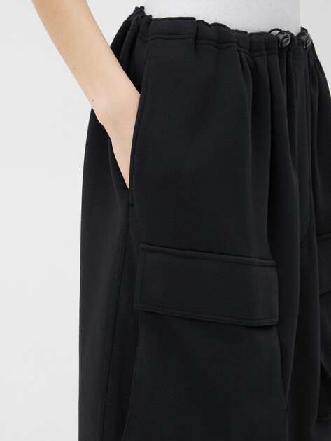 Юбка  миди MM6 MAISON MARGIELA, Артикул S52MI0015, черный | 4451292. Ракурс 3