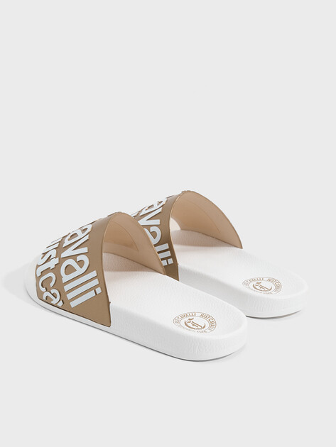 Женские сланцы JUST CAVALLI POOL, Артикул 78RA3SZ1, золотой | 4452360. Ракурс 5