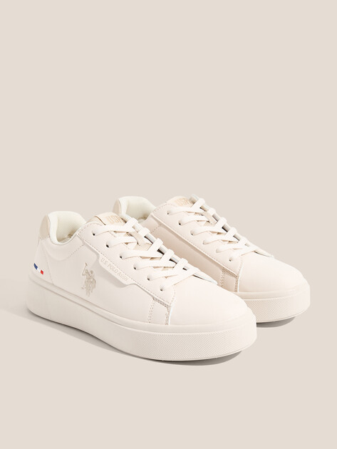 Женские кеды U.S.POLO ASSN. PAMELA GLB 5PR, Артикул 102023208, молочно-бежевый | 4452394. Ракурс 2 Женские кеды U.S.POLO ASSN. PAMELA GLB 5PR, Артикул 102023208, молочно-бежевый | 4452394. Ракурс 2