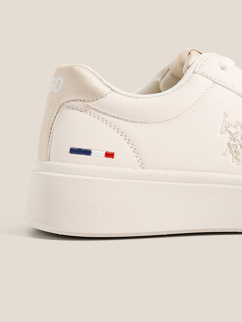 Женские кеды U.S.POLO ASSN. PAMELA GLB 5PR, Артикул 102023208, молочно-бежевый | 4452394. Ракурс 3 Женские кеды U.S.POLO ASSN. PAMELA GLB 5PR, Артикул 102023208, молочно-бежевый | 4452394. Ракурс 3