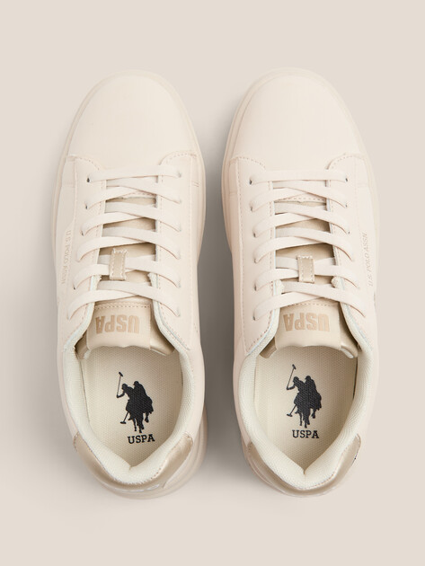 Женские кеды U.S.POLO ASSN. PAMELA GLB 5PR, Артикул 102023208, молочно-бежевый | 4452394. Ракурс 4 Женские кеды U.S.POLO ASSN. PAMELA GLB 5PR, Артикул 102023208, молочно-бежевый | 4452394. Ракурс 4