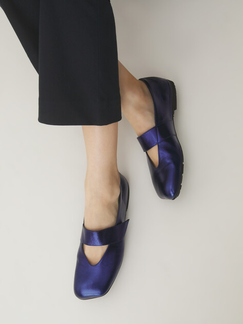 Балетки мэри-джейн THIERRY RABOTIN, Артикул 921M, фиолетово-синий | 4453276. Ракурс 2