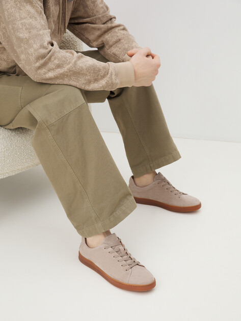 Мужские кеды MAISON DAVID, Артикул TM3070F-7, серо-бежевый | 4456681. Ракурс 2