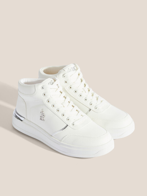 Женские высокие кеды U.S.POLO ASSN. ALON GLB 5PR, Артикул 102025286, белый | 4459202. Ракурс 2 Женские высокие кеды U.S.POLO ASSN. ALON GLB 5PR, Артикул 102025286, белый | 4459202. Ракурс 2