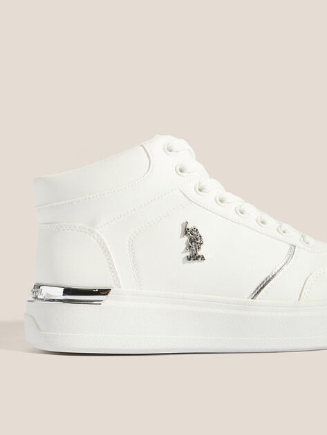 Женские высокие кеды U.S.POLO ASSN. ALON GLB 5PR, Артикул 102025286, белый | 4459202. Ракурс 3 Женские высокие кеды U.S.POLO ASSN. ALON GLB 5PR, Артикул 102025286, белый | 4459202. Ракурс 3