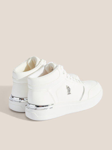 Женские высокие кеды U.S.POLO ASSN. ALON GLB 5PR, Артикул 102025286, белый | 4459202. Ракурс 5 Женские высокие кеды U.S.POLO ASSN. ALON GLB 5PR, Артикул 102025286, белый | 4459202. Ракурс 5