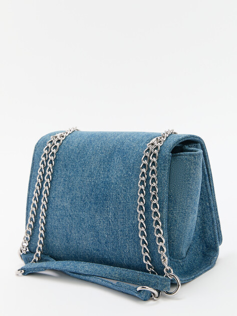Женская сумка на плечо из денима LOVE MOSCHINO DENIM, Артикул JC4245PP SS25, синий | 4459248. Ракурс 4 Женская сумка на плечо из денима LOVE MOSCHINO DENIM, Артикул JC4245PP SS25, синий | 4459248. Ракурс 4