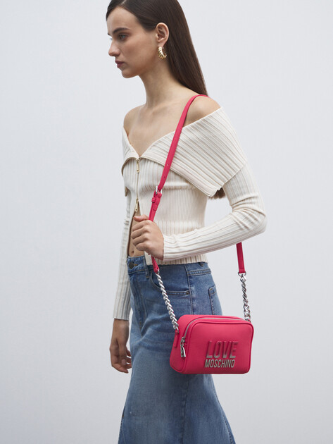 Кросс-боди LOVE MOSCHINO PRISM, Артикул JC4255PP, фуксия | 4459530. Ракурс 5