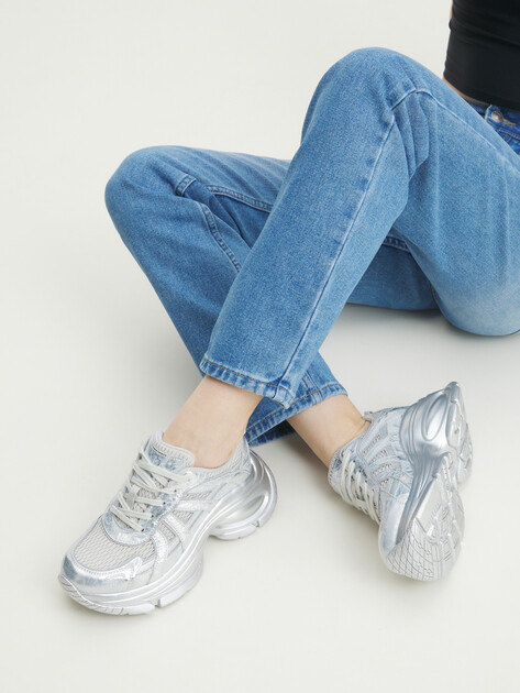 Женские кроссовки TENDANCE, Артикул MJ-2329-3, серебряный | 4459966. Ракурс 2 Женские кроссовки TENDANCE, Артикул MJ-2329-3, серебряный | 4459966. Ракурс 2