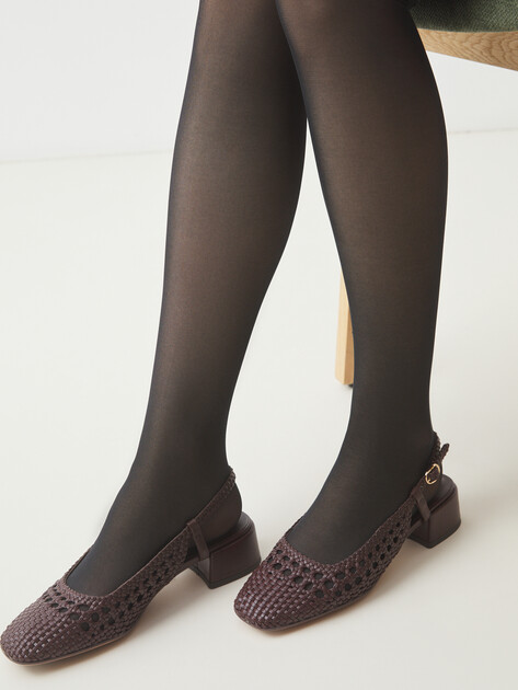 Женские туфли с открытой пяткой (слинг-бэк) TENDANCE, Артикул GLC7223K-02, темно-бордовый | 4460792. Ракурс 2