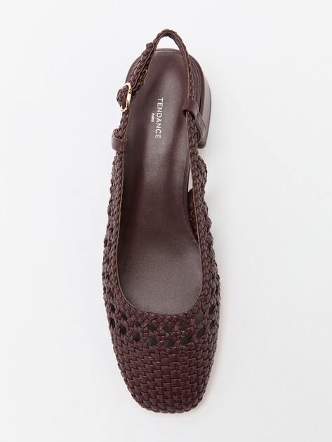 Женские туфли с открытой пяткой (слинг-бэк) TENDANCE, Артикул GLC7223K-02, темно-бордовый | 4460792. Ракурс 5