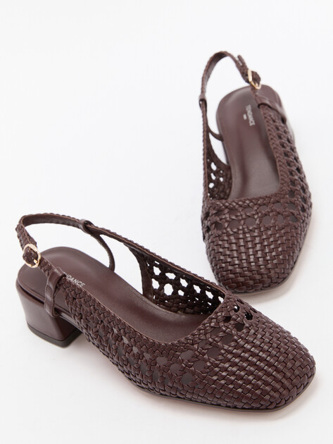 Женские туфли с открытой пяткой (слинг-бэк) TENDANCE, Артикул GLC7223K-02, темно-бордовый | 4460792. Ракурс 6