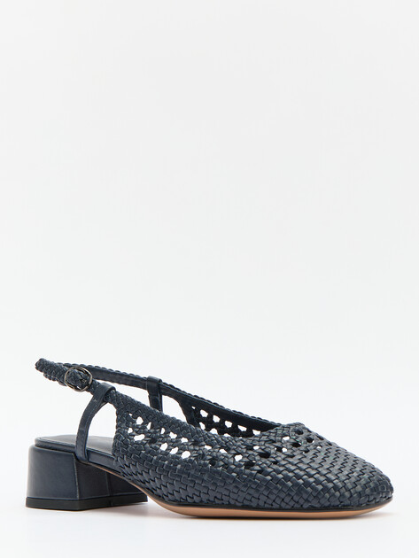 Женские туфли с открытой пяткой (слинг-бэк) TENDANCE, Артикул GLC7223K-02, темно-синий | 4460820. Ракурс 2