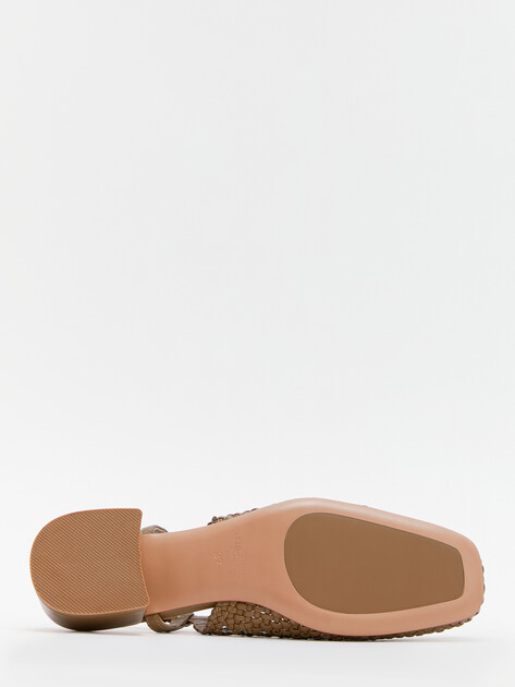 Женские туфли с открытой пяткой (слинг-бэк) TENDANCE, Артикул GLC7223K-02, зеленовато-коричневый | 4460827. Ракурс 4