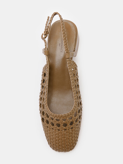 Женские туфли с открытой пяткой (слинг-бэк) TENDANCE, Артикул GLC7223K-02, зеленовато-коричневый | 4460827. Ракурс 5