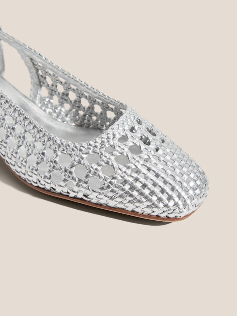 Женские туфли с открытой пяткой (слинг-бэк) TENDANCE, Артикул GLC7223K-02, серебряный | 4460834. Ракурс 4