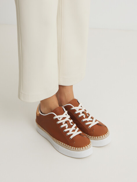 Женские кеды TENDANCE, Артикул GLC7458E-01, оранжево-коричневый | 4461044. Ракурс 2