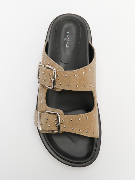 Женские шлепанцы TENDANCE, Артикул GLC376F-04, серо-бежевый | 4461095. Ракурс 5