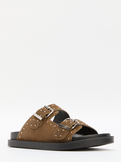 Женские шлепанцы TENDANCE, Артикул GLC376F-04, серо-коричневый | 4461109. Ракурс 3