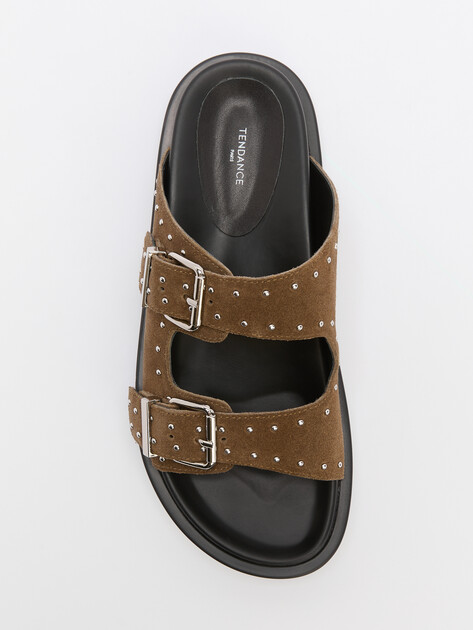 Женские шлепанцы TENDANCE, Артикул GLC376F-04, серо-коричневый | 4461109. Ракурс 5