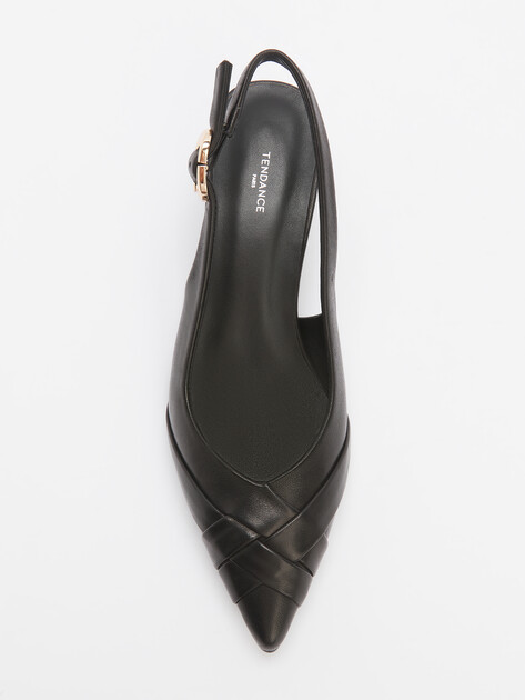 Женские туфли с открытой пяткой (слинг-бэк) TENDANCE, Артикул GLC7815K-01, черный | 4461326. Ракурс 5