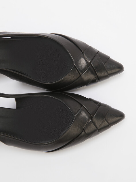 Женские туфли с открытой пяткой (слинг-бэк) TENDANCE, Артикул GLC7815K-01, черный | 4461326. Ракурс 6