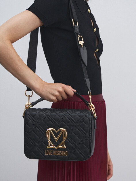 Женская сумка  LOVE MOSCHINO ALLURE, Артикул JC4302PP SS25, черный | 4461785. Ракурс 5