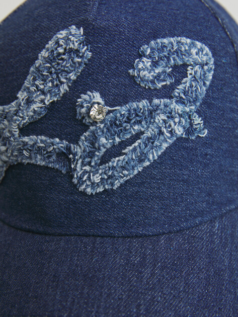Женская бейсболка из денима LIU∙JO, Артикул VA5201, темно-синий | 4463283. Ракурс 3 Женская бейсболка из денима LIU∙JO, Артикул VA5201, темно-синий | 4463283. Ракурс 3