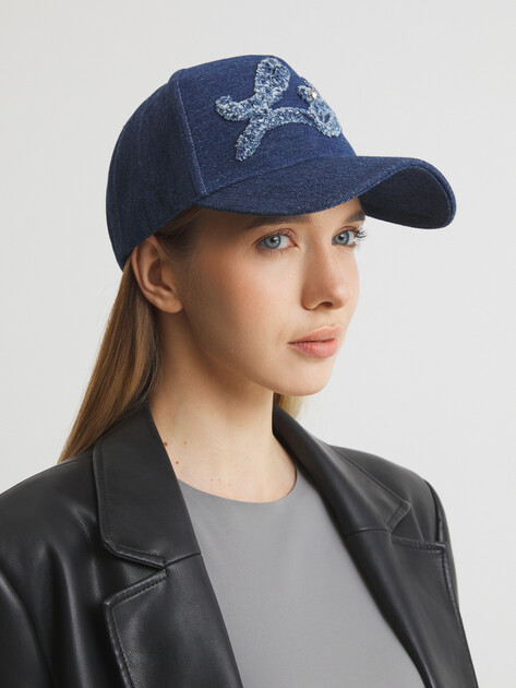 Женская бейсболка из денима LIU∙JO, Артикул VA5201, темно-синий | 4463283. Ракурс 4 Женская бейсболка из денима LIU∙JO, Артикул VA5201, темно-синий | 4463283. Ракурс 4