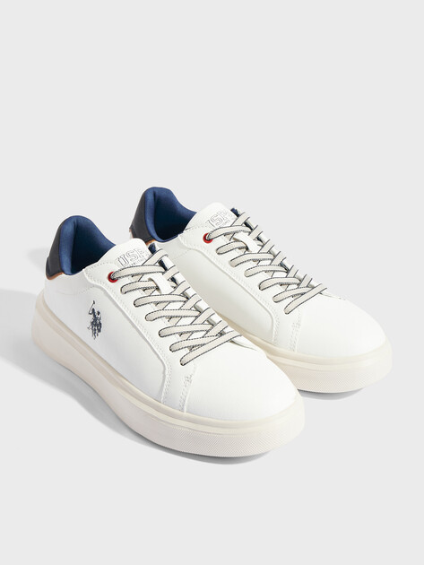 Мужские кеды U.S.POLO ASSN. SMID GLB 5PR, Артикул 102022300, белый | 4463293. Ракурс 2
