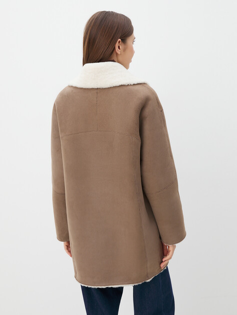 Женская дубленка MAISON DAVID DIANA_DF, Артикул DIANA_DF, пыльно-коричневый | 4463398. Ракурс 4