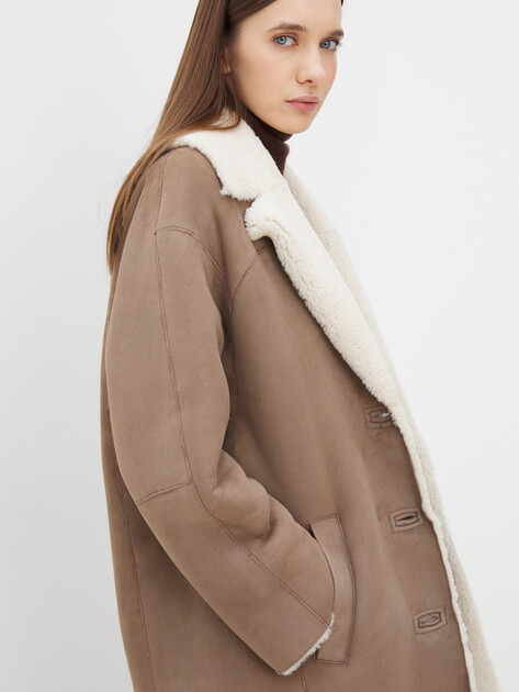 Женская дубленка MAISON DAVID DIANA_DF, Артикул DIANA_DF, пыльно-коричневый | 4463398. Ракурс 5