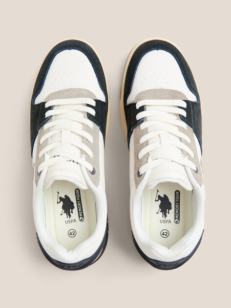 Мужские кеды U.S.POLO ASSN. BENTE GLB 5PR, Артикул 102022133, белый | 4463448. Ракурс 4