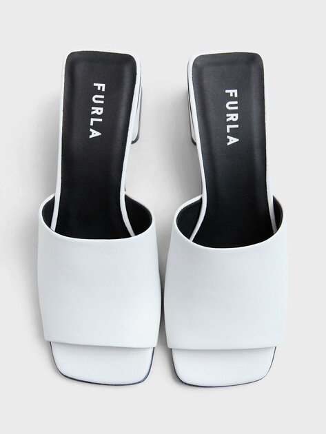 Женские мюли FURLA BLOCK, Артикул YJ96FBK, белый | 4463680. Ракурс 4