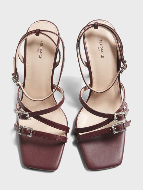 Босоножки TENDANCE, Артикул LT8413-202, темно-бордовый | 4467660. Ракурс 4